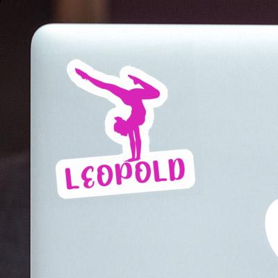 Aufkleber Leopold Yoga-Frau Laptop Image