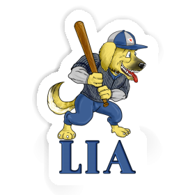 Lia Sticker Baseball Dog Image