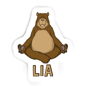 Sticker Lia Yoga Bear Image