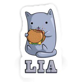 Sticker Lia Hamburger Cat Image