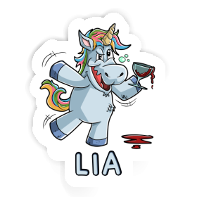 Wine Unicorn Sticker Lia Image