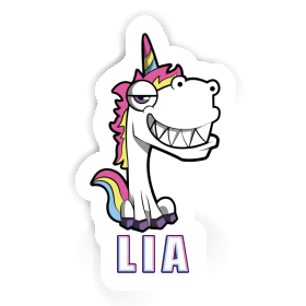 Lia Sticker Grinning Unicorn Image