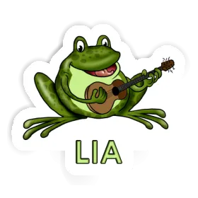 Lia Sticker Guitar Frog Image