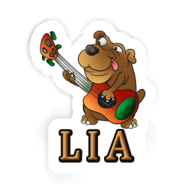 Guitar Dog Sticker Lia Image