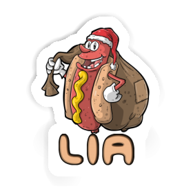 Aufkleber Weihnachts-Hotdog Lia Image