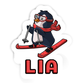 Skifahrerin Aufkleber Lia Image