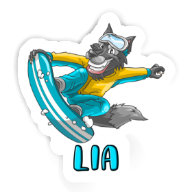 Sticker Lia Snowboarder Image