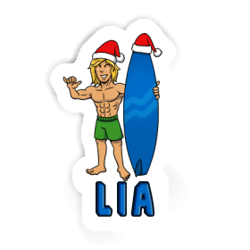 Sticker Lia Christmas Surfer Image