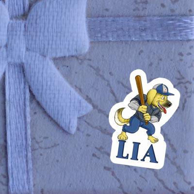 Lia Sticker Baseball Dog Image