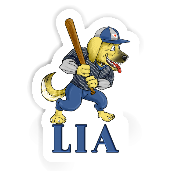 Lia Sticker Baseball Dog Notebook Image