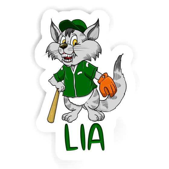 Lia Sticker Baseball Cat Laptop Image