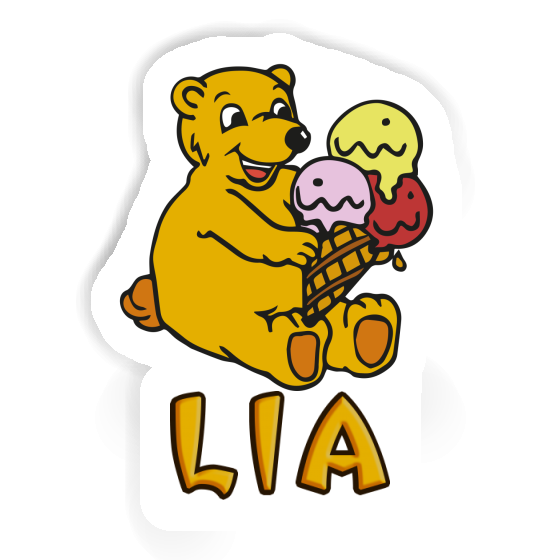 Sticker Lia Eiscreme-Bär Laptop Image