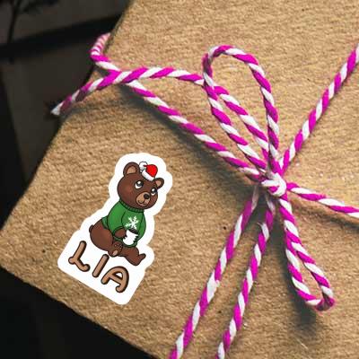 Sticker Christmas Bear Lia Gift package Image