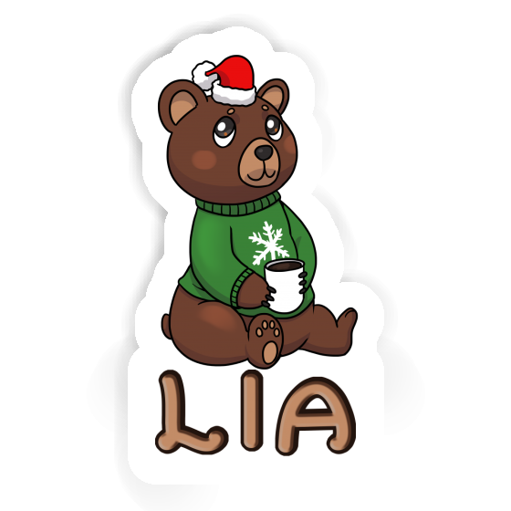 Sticker Christmas Bear Lia Gift package Image