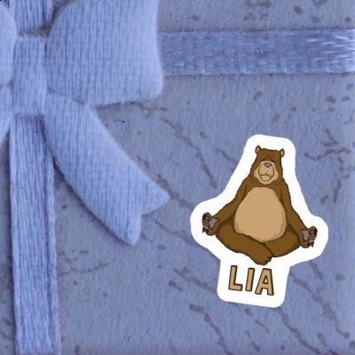 Sticker Lia Yoga Bear Notebook Image