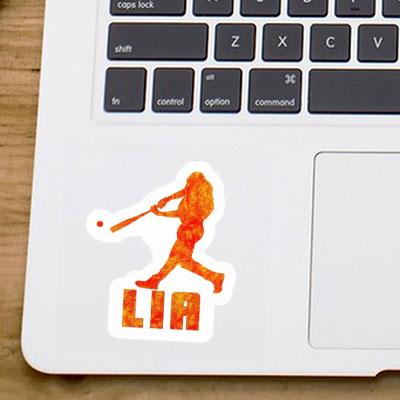 Lia Sticker Baseball Player Notebook Image