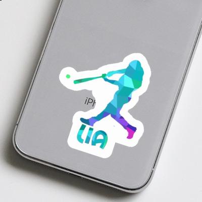 Sticker Baseball Player Lia Laptop Image