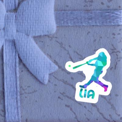 Sticker Baseballspieler Lia Notebook Image