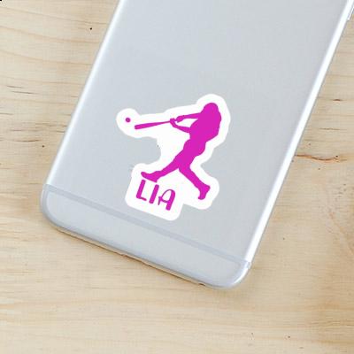 Lia Sticker Baseball Player Laptop Image