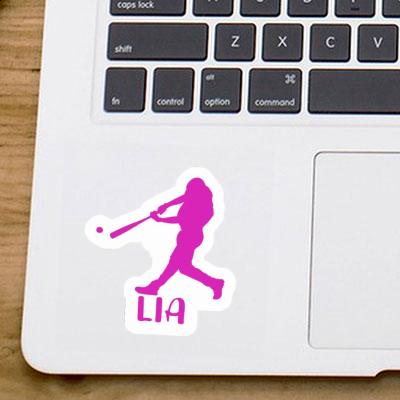 Lia Sticker Baseball Player Notebook Image