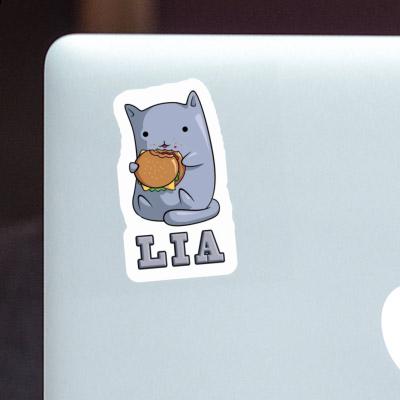 Sticker Lia Hamburger Cat Notebook Image