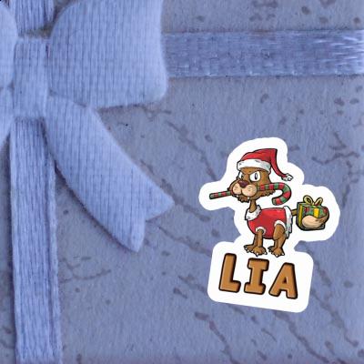 Lia Sticker Christmas Cat Gift package Image