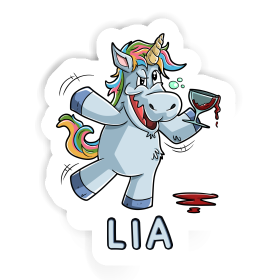 Wine Unicorn Sticker Lia Image