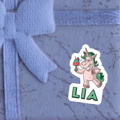 Licorne festive Autocollant Lia Gift package Image