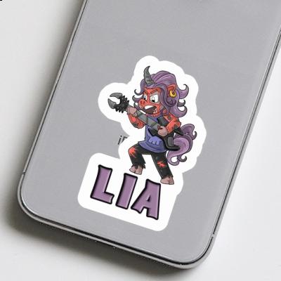 Lia Sticker Rockendes Einhorn Notebook Image