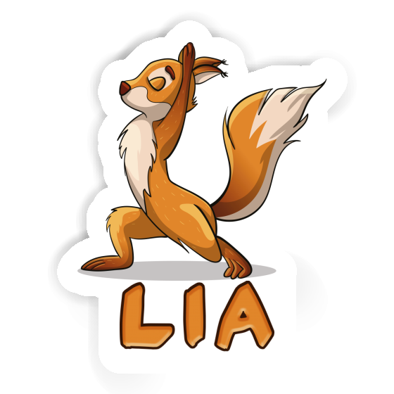 Lia Sticker Yoga Squirrel Image