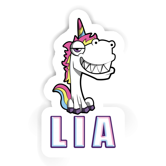 Lia Sticker Grinning Unicorn Notebook Image