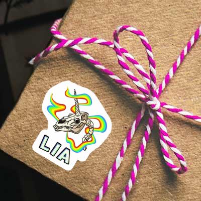 Lia Sticker Unicorn Skull Notebook Image