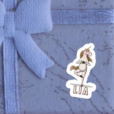 Autocollant Licorne de yoga Lia Notebook Image