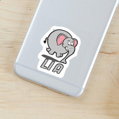 Jumping Elephant Sticker Lia Notebook Image