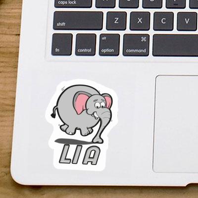 Jumping Elephant Sticker Lia Laptop Image