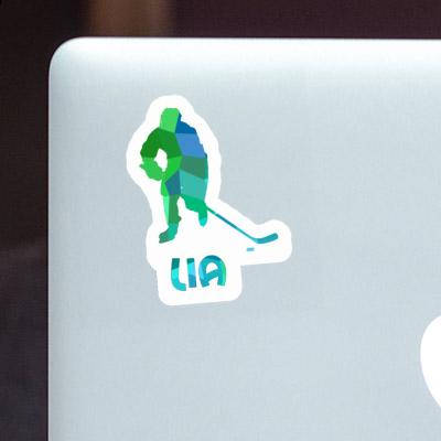 Lia Sticker Hockey Player Laptop Image