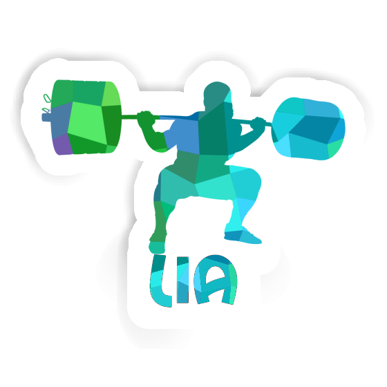 Lia Sticker Weightlifter Laptop Image