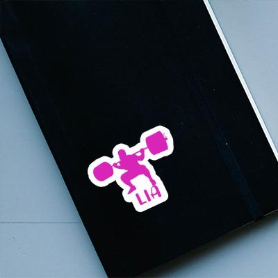 Lia Sticker Gewichtheberin Notebook Image