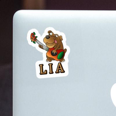 Guitar Dog Sticker Lia Image