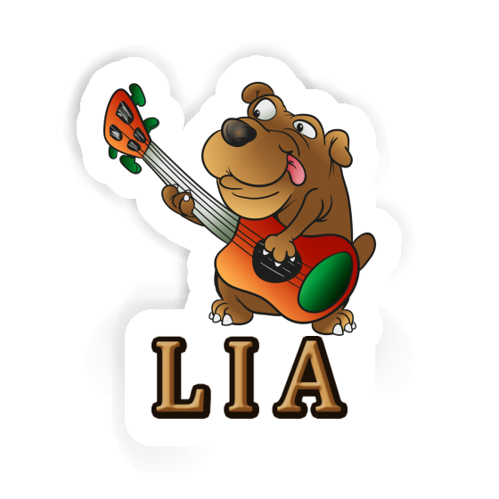 Guitar Dog Sticker Lia Laptop Image