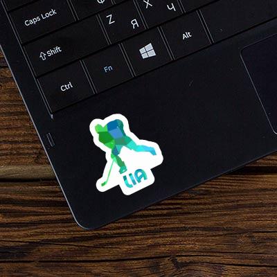 Lia Sticker Hockey Player Laptop Image