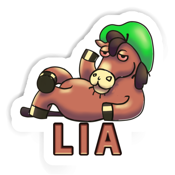 Lying horse Sticker Lia Gift package Image