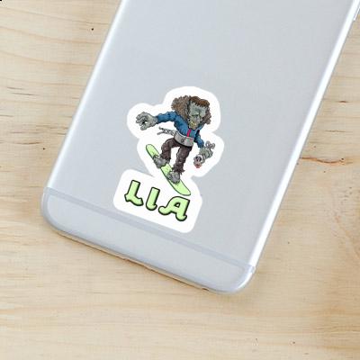 Lia Sticker Snowboarder Notebook Image