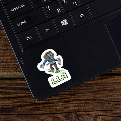 Lia Sticker Snowboarder Notebook Image