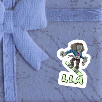 Lia Sticker Snowboarder Image