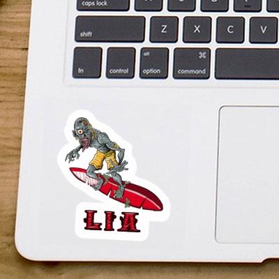 Lia Sticker Wave Rider Notebook Image