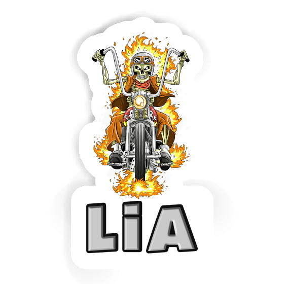 Motorbike Rider Sticker Lia Notebook Image