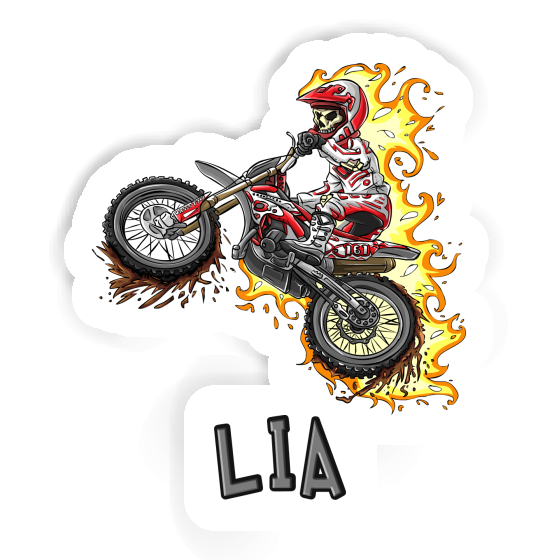 Sticker Motocross Rider Lia Laptop Image