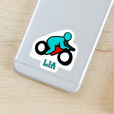 Sticker Motorbike Driver Lia Notebook Image