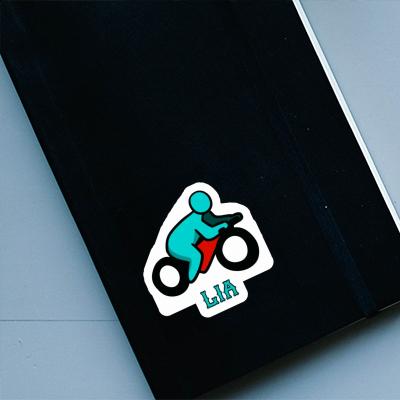 Sticker Motorbike Driver Lia Notebook Image